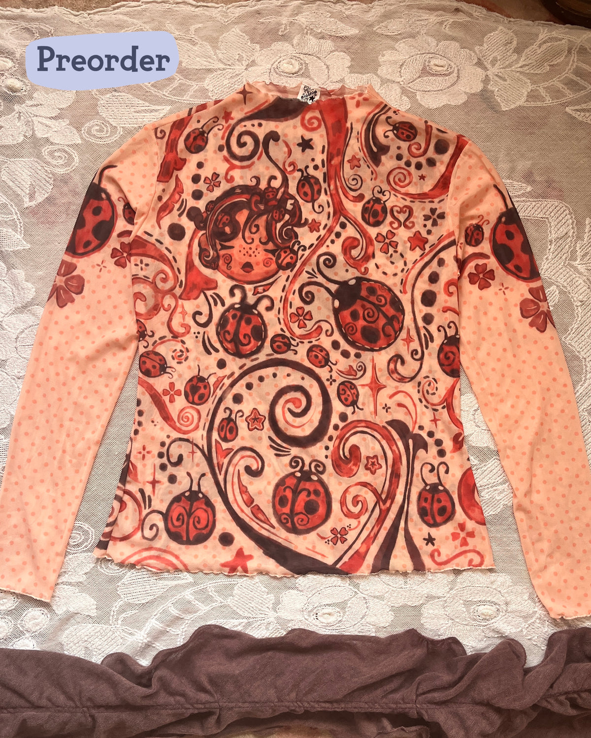 Sheer Ladybug Mesh Top PREORDER – eloonie art